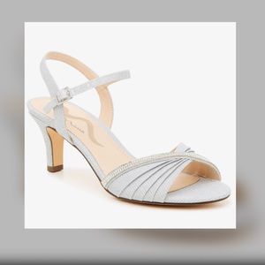 Nina - True Silver Luna Peep Toe Sandals